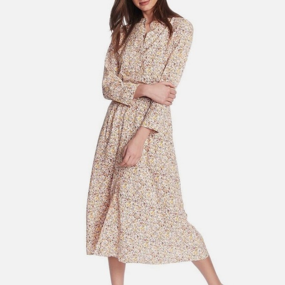 🆕 NWT Court & Rowe Woodland Ditzy Long Sleeve Midi Shirtdress - Picture 1 of 8